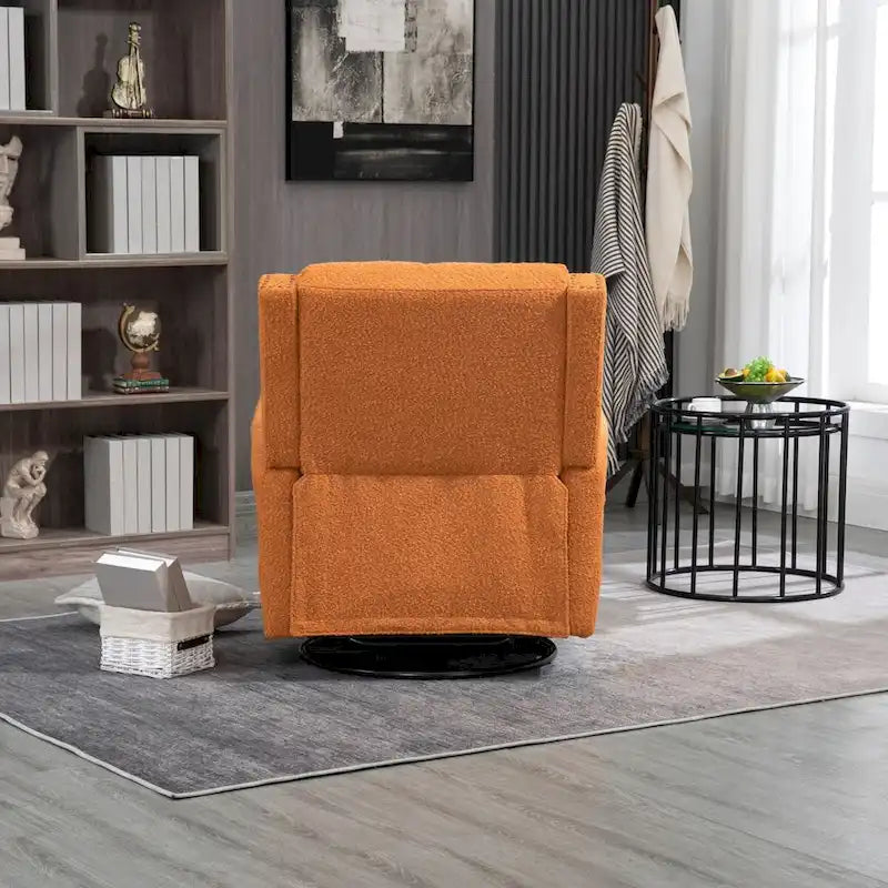 Fauteuil inclinable manuel pivotant à 360 degrés, fauteuil de loisirs avec accoudoirs, chaises berçantes pour chambre d'enfant