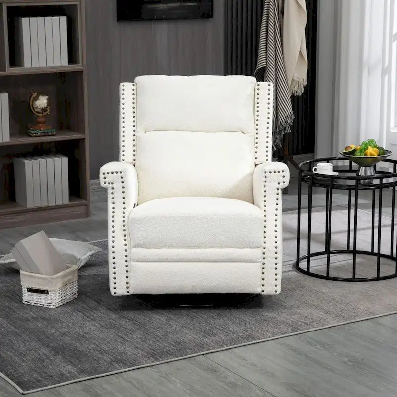 Fauteuil inclinable manuel pivotant à 360 degrés, fauteuil de loisirs avec accoudoirs, chaises berçantes pour chambre d'enfant