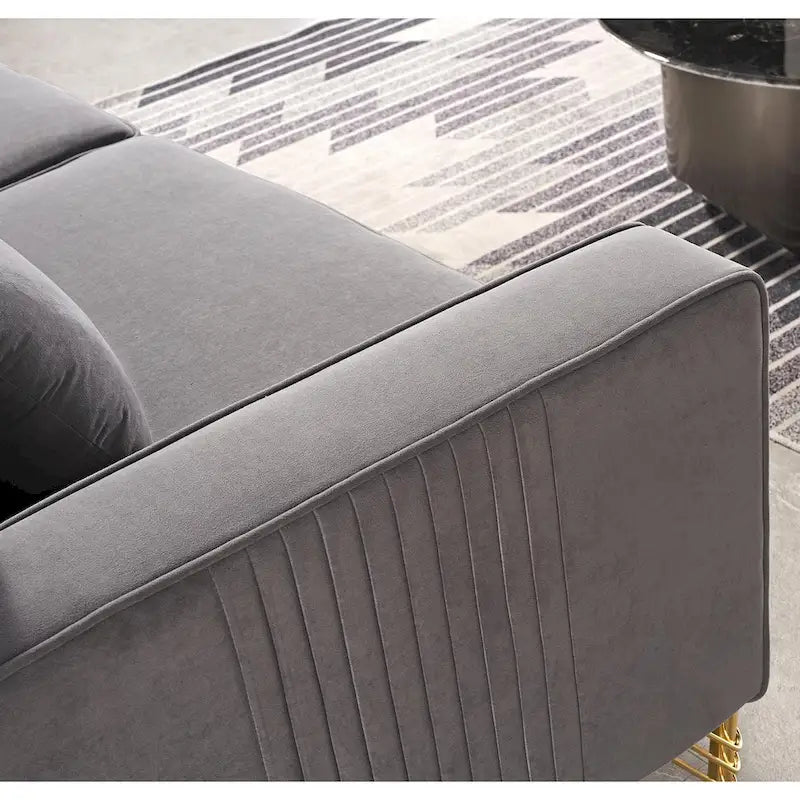 Canapé de salon moderne recouvert de velours