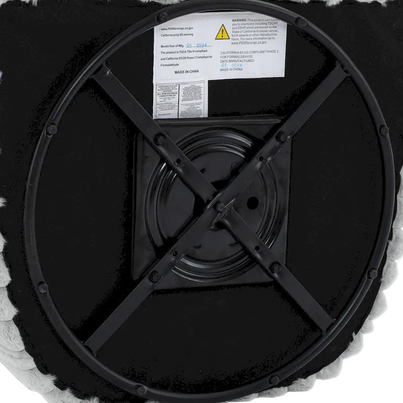 Ensemble de 2 fauteuils pivotants modernes en velours côtelé pelucheux de 49 pouces.