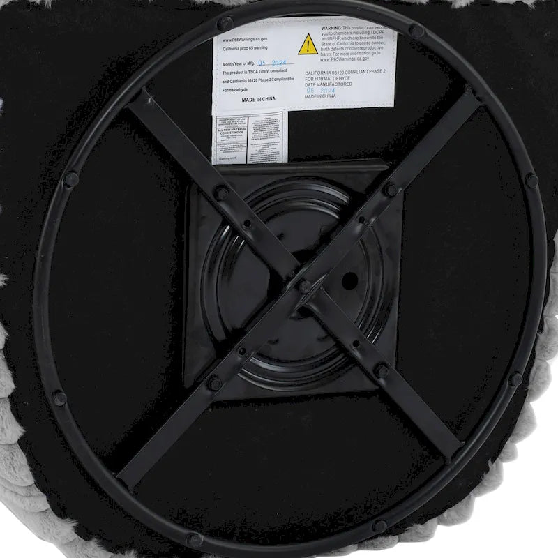 Ensemble de 2 fauteuils pivotants modernes en velours côtelé pelucheux de 49 pouces.