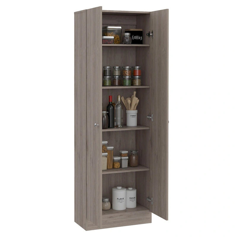 Armoire de rangement Pipestone, double porte, finition blanche, haute qualité et durable