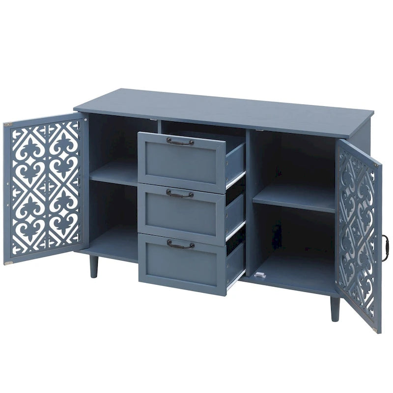 Meuble à 2 portes et 3 tiroirs pour chambre ou salon