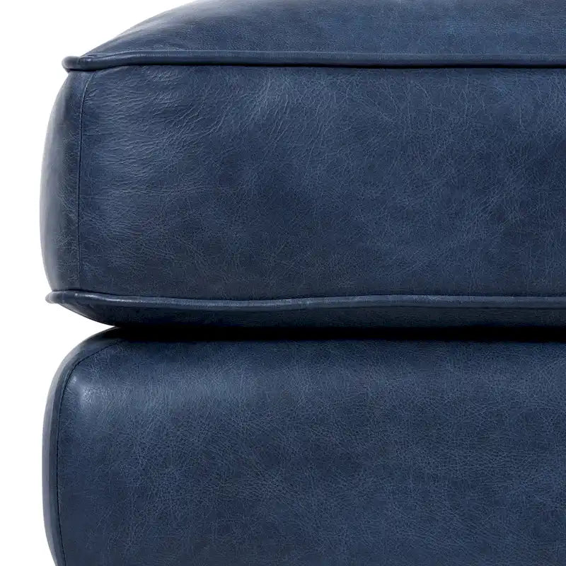 Pouf Essex de Poly &amp; Bark - Cuir italien pleine fleur véritable