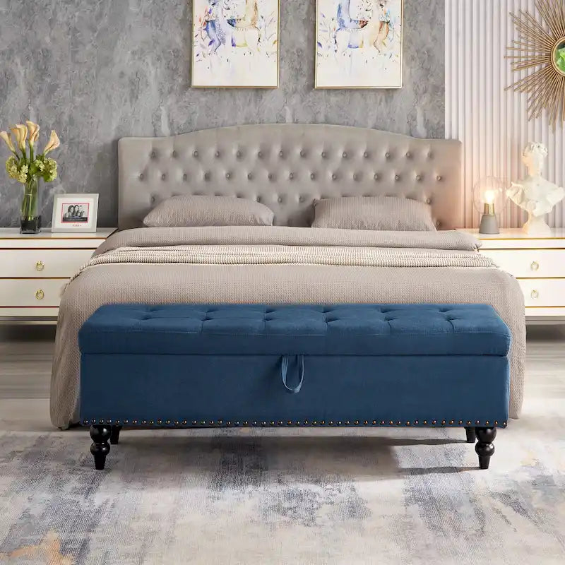 Banc-pouf de lit 59 avec rangement