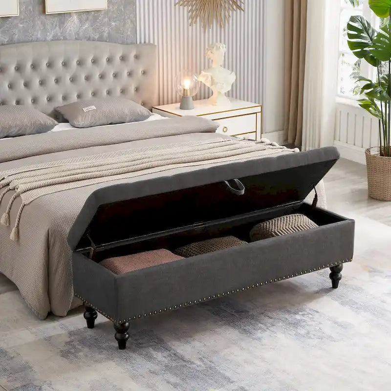 Banc-pouf de lit 59 avec rangement