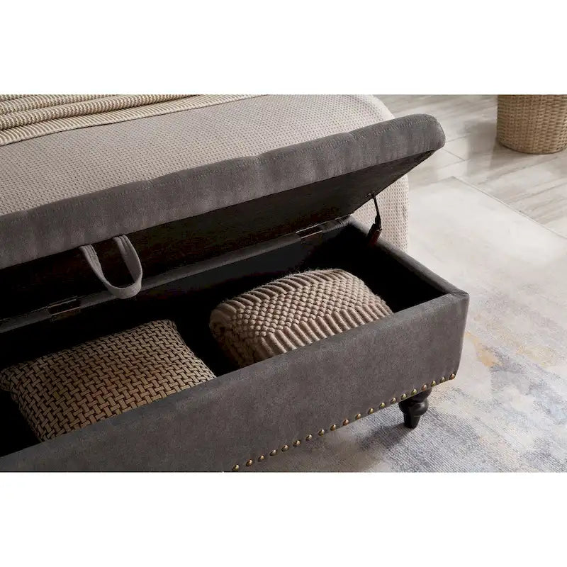 Banc-pouf de lit 59 avec rangement