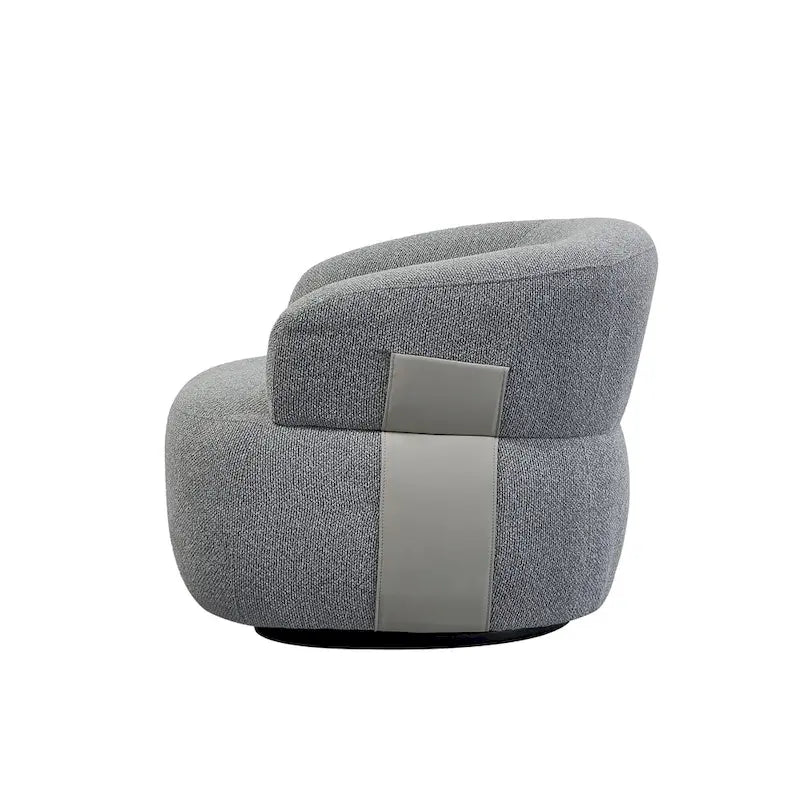 Ensemble de 2 fauteuils d'appoint pivotants à 360° Kieon 33W, style moderne.