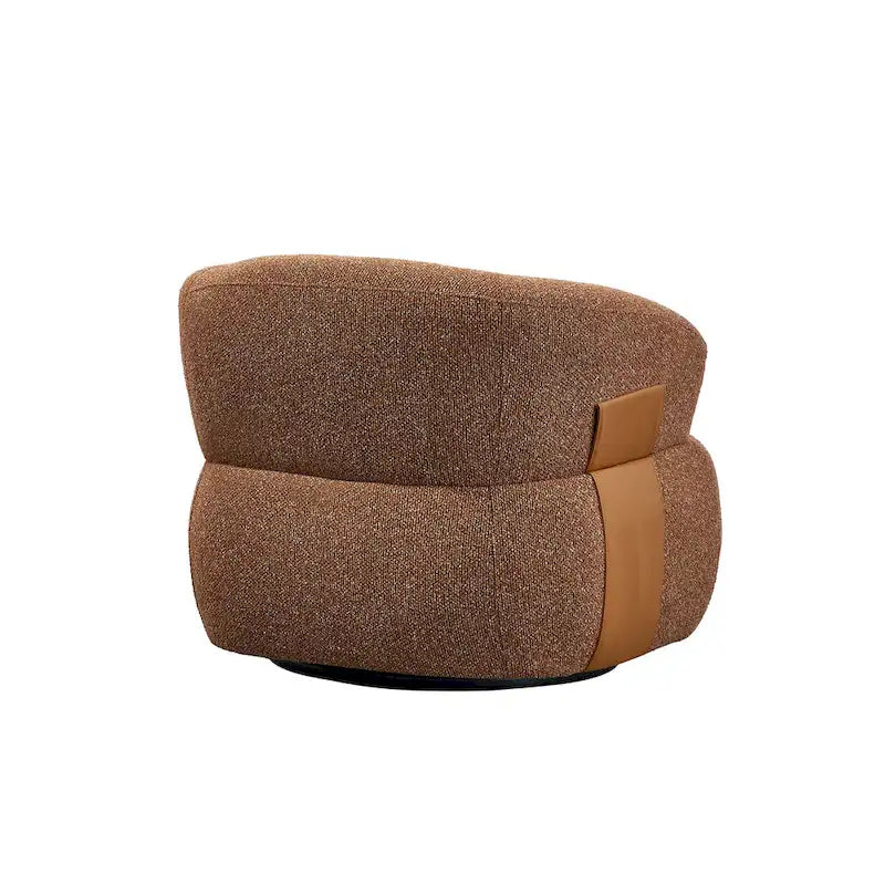 Ensemble de 2 fauteuils d'appoint pivotants à 360° Kieon 33W, style moderne.