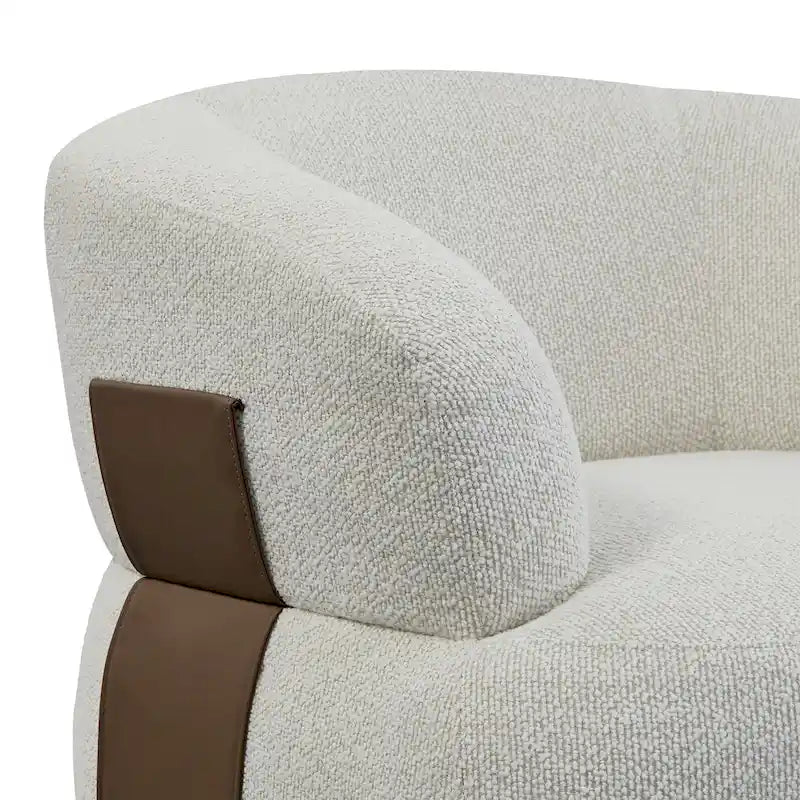 Ensemble de 2 fauteuils d'appoint pivotants à 360° Kieon 33W, style moderne.