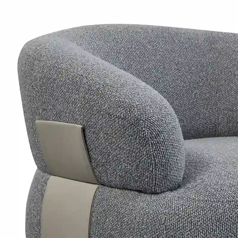 Ensemble de 2 fauteuils d'appoint pivotants à 360° Kieon 33W, style moderne.