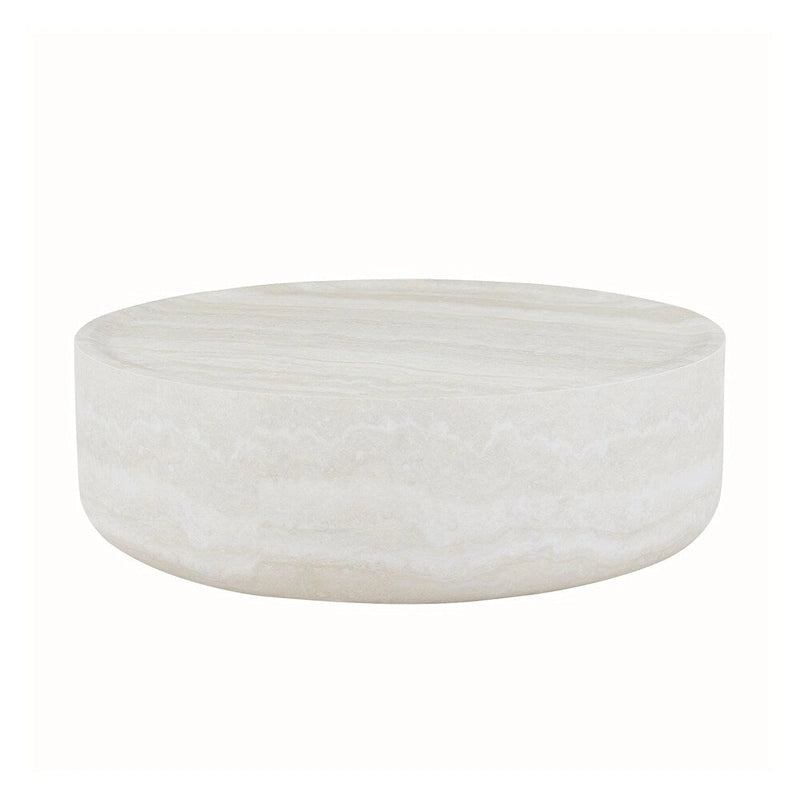 Table basse ronde robuste en fibre de verre avec grand espace de rangement (31,49 €).