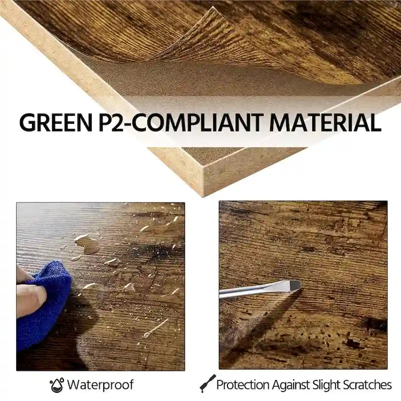 Table d'appoint ronde en métal Yaheetech avec étagère de rangement