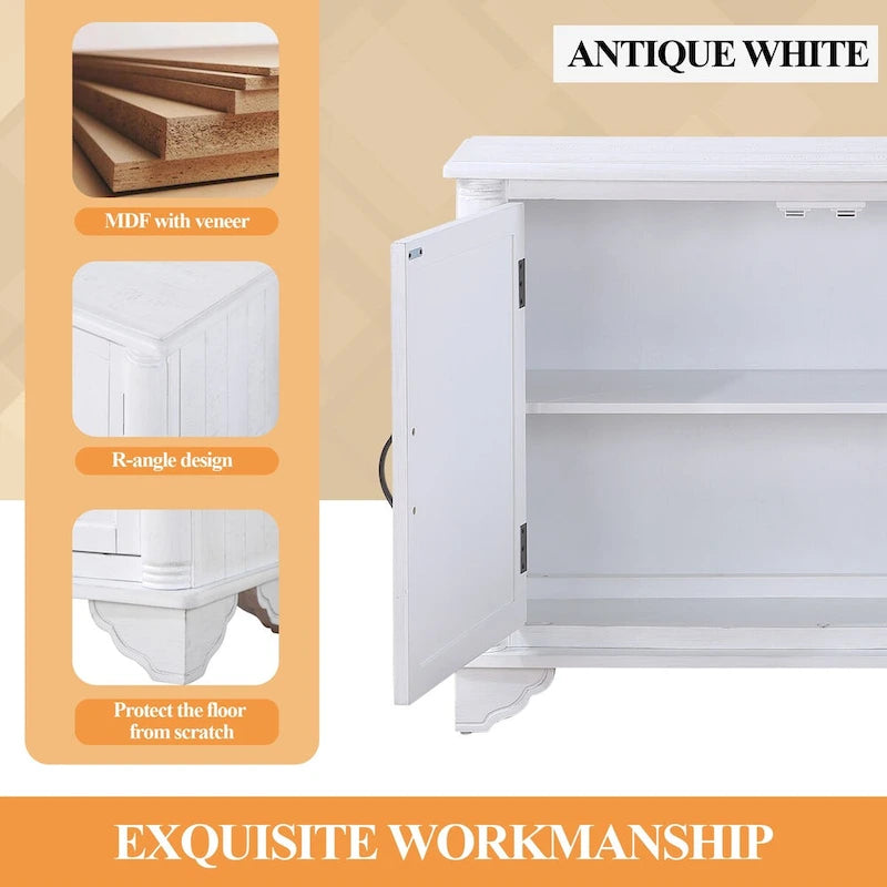 Buffet console style Mid-Century 40 avec étagère réglable