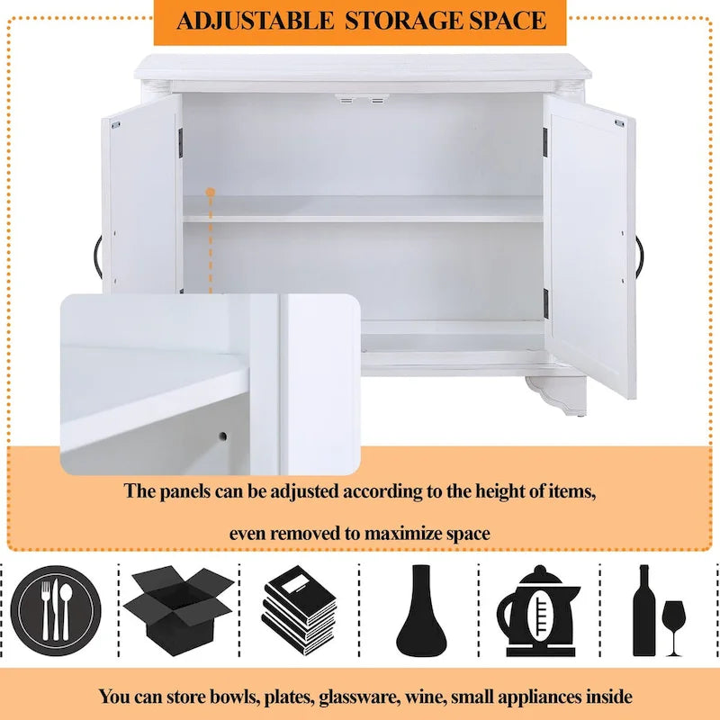 Buffet console style Mid-Century 40 avec étagère réglable