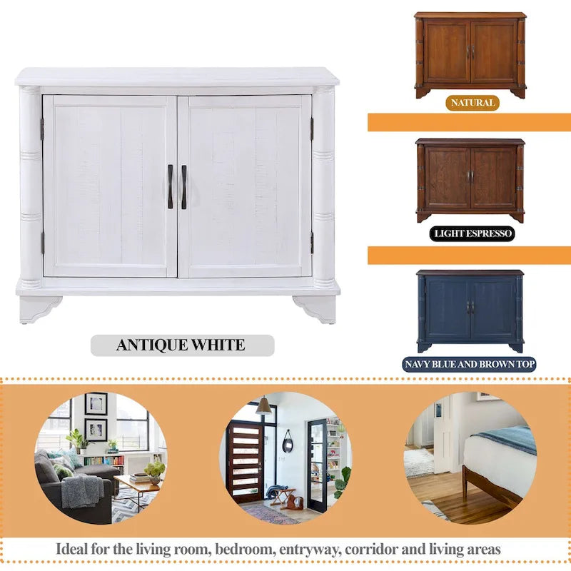 Buffet console style Mid-Century 40 avec étagère réglable