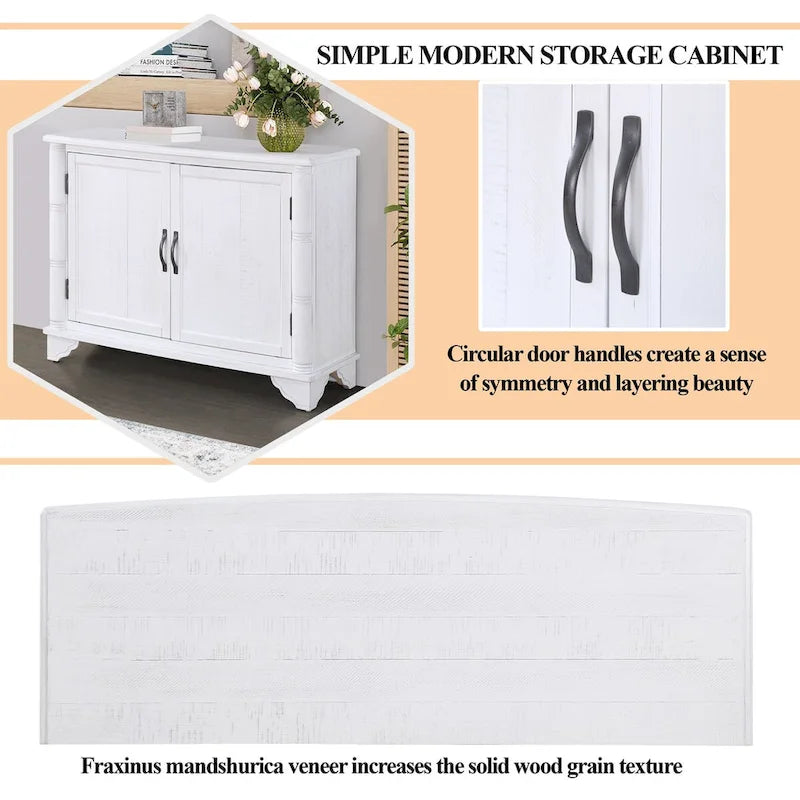 Buffet console style Mid-Century 40 avec étagère réglable