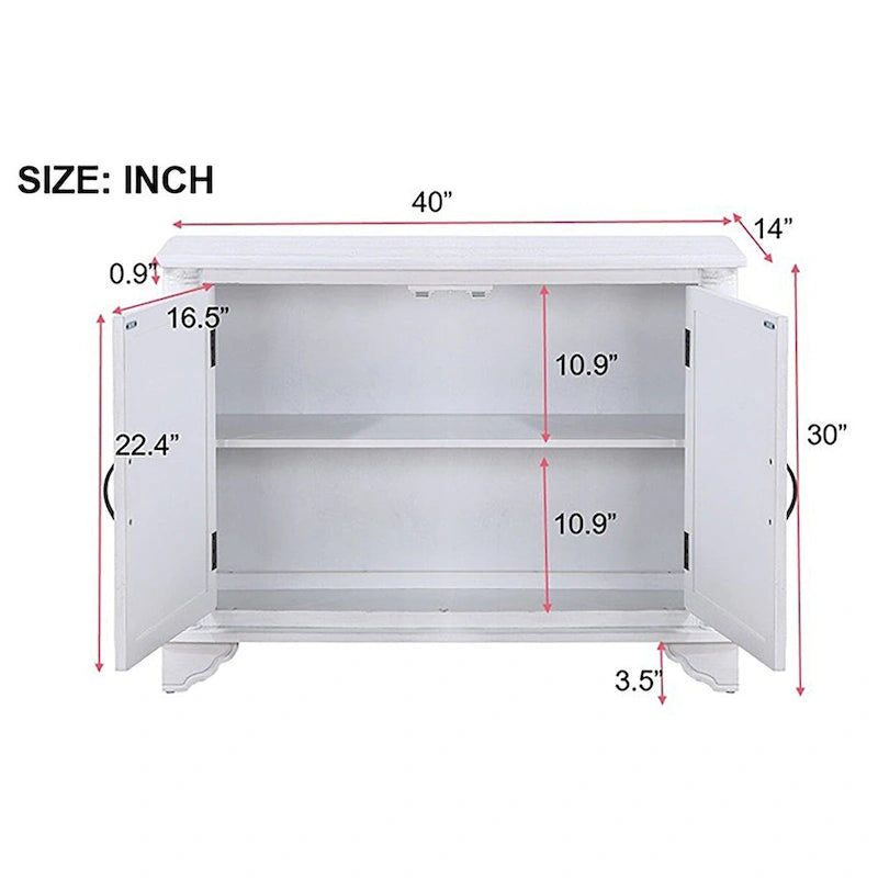 Buffet console style Mid-Century 40 avec étagère réglable