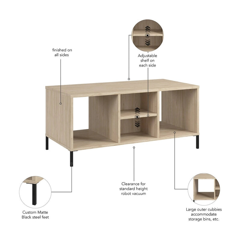 Table basse de salon Essence de Bush Furniture avec étagères
