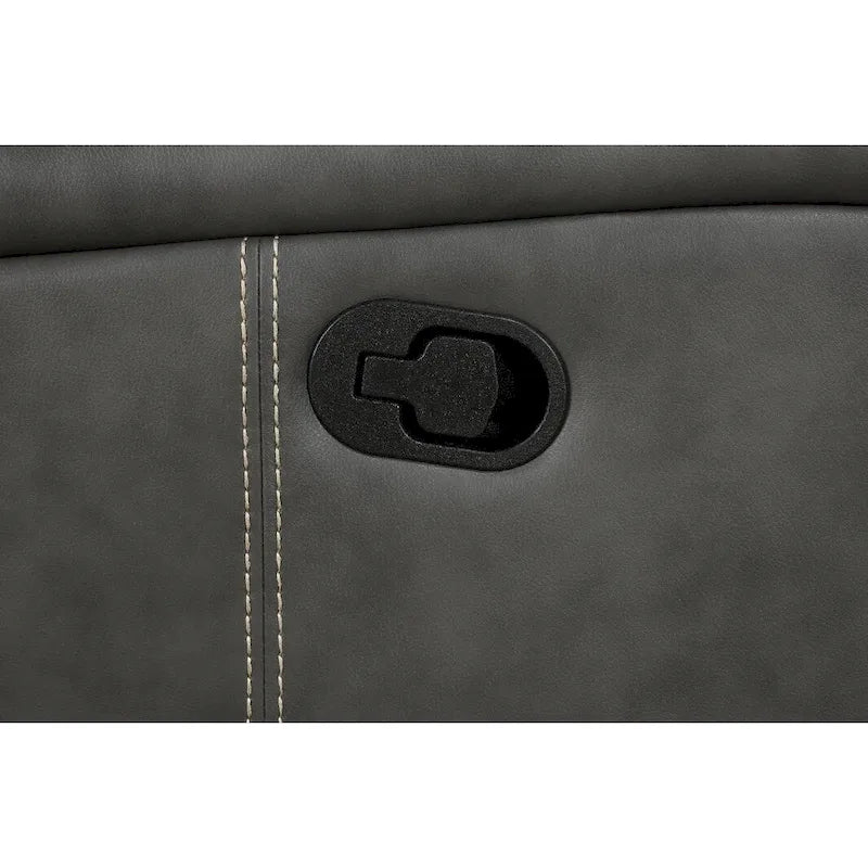 Canapé inclinable deux places Forrest Grey avec console