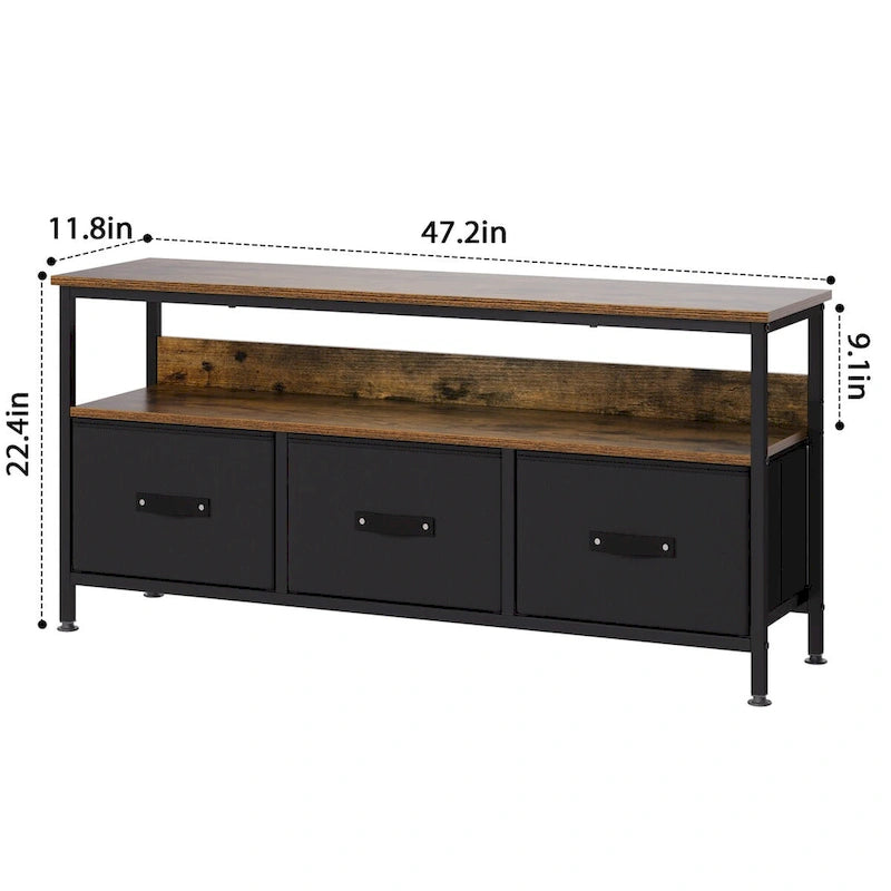 Meuble TV commode 55 pouces avec rangement