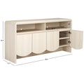 Buffet/meuble TV Narine 4 portes et 2 étagères de SAFAVIEH Home. - 61 cm (L) x 18 cm (P) x 32 cm (H)