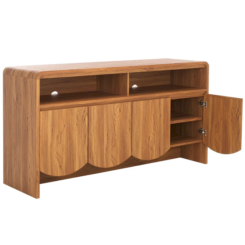 Buffet/meuble TV Narine 4 portes et 2 étagères de SAFAVIEH Home. - 61 cm (L) x 18 cm (P) x 32 cm (H)