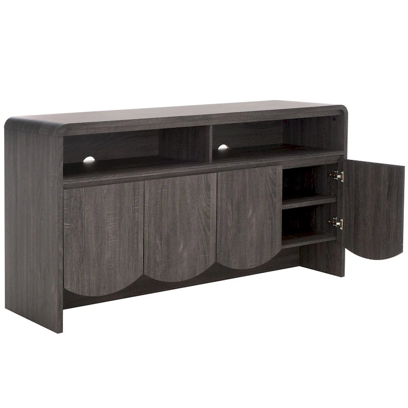 Buffet/meuble TV Narine 4 portes et 2 étagères de SAFAVIEH Home. - 61 cm (L) x 18 cm (P) x 32 cm (H)