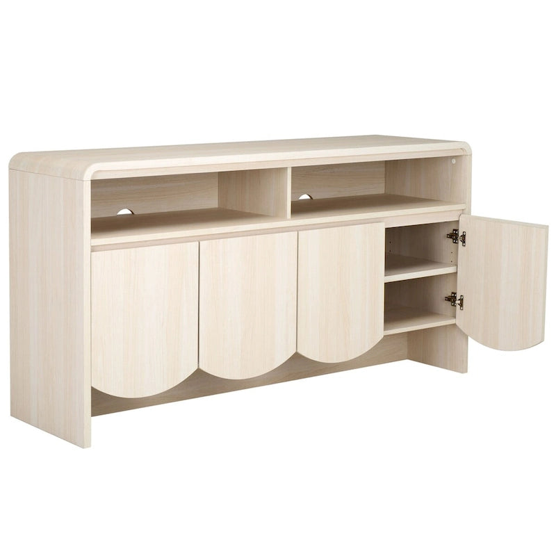 Buffet/meuble TV Narine 4 portes et 2 étagères de SAFAVIEH Home. - 61 cm (L) x 18 cm (P) x 32 cm (H)