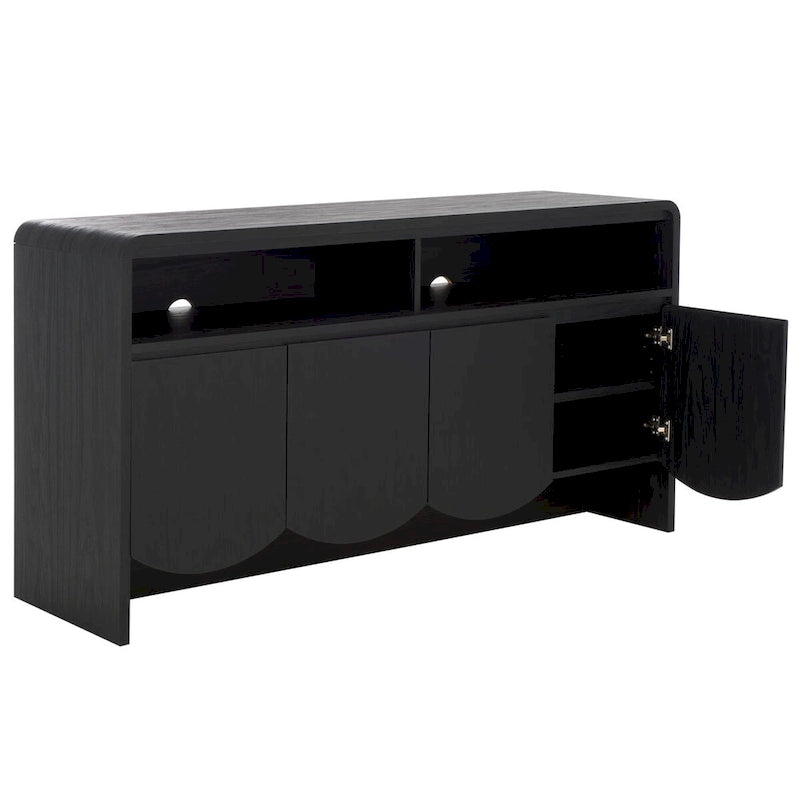 Buffet/meuble TV Narine 4 portes et 2 étagères de SAFAVIEH Home. - 61 cm (L) x 18 cm (P) x 32 cm (H)